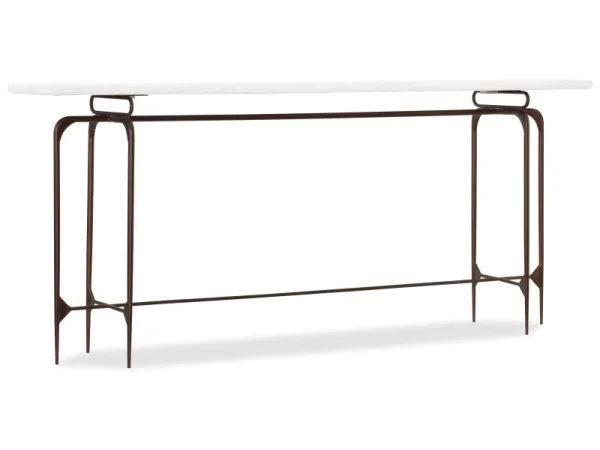 5633-85, Commerce and Market Living Room Skinny Metal Console Base Console Tables Brown 4