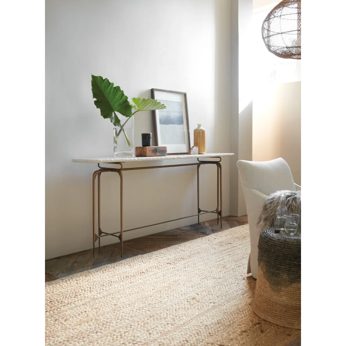 5633-85, Commerce and Market Living Room Skinny Metal Console Top Console Tables Console Sofas 7