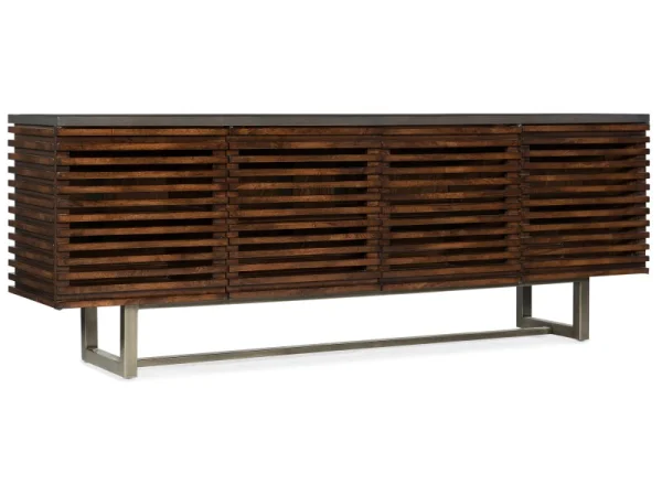 Commerce and Market Four-Door Entertainment Console Entertainment Stands Brown 15