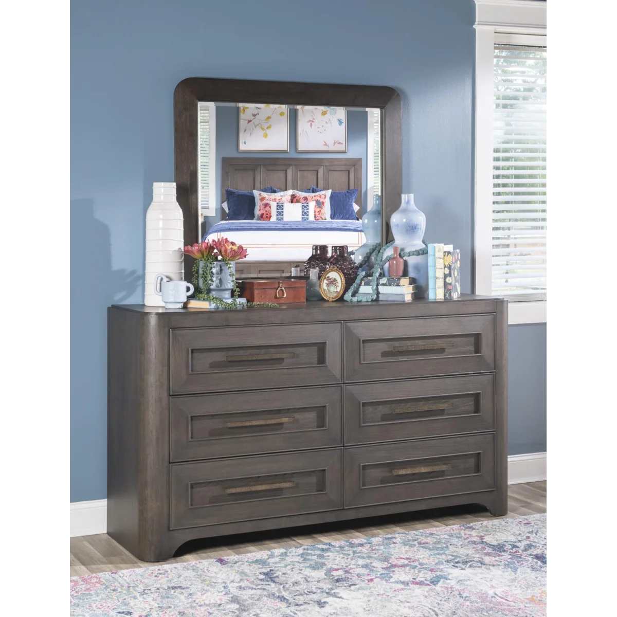 6 Drawer Dresser Dressers Brown 7