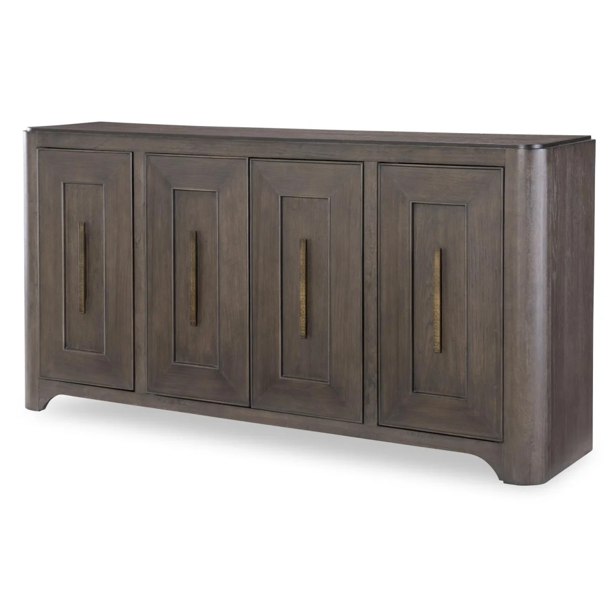 Credenza With Wood Top Dining Storage Brown 4