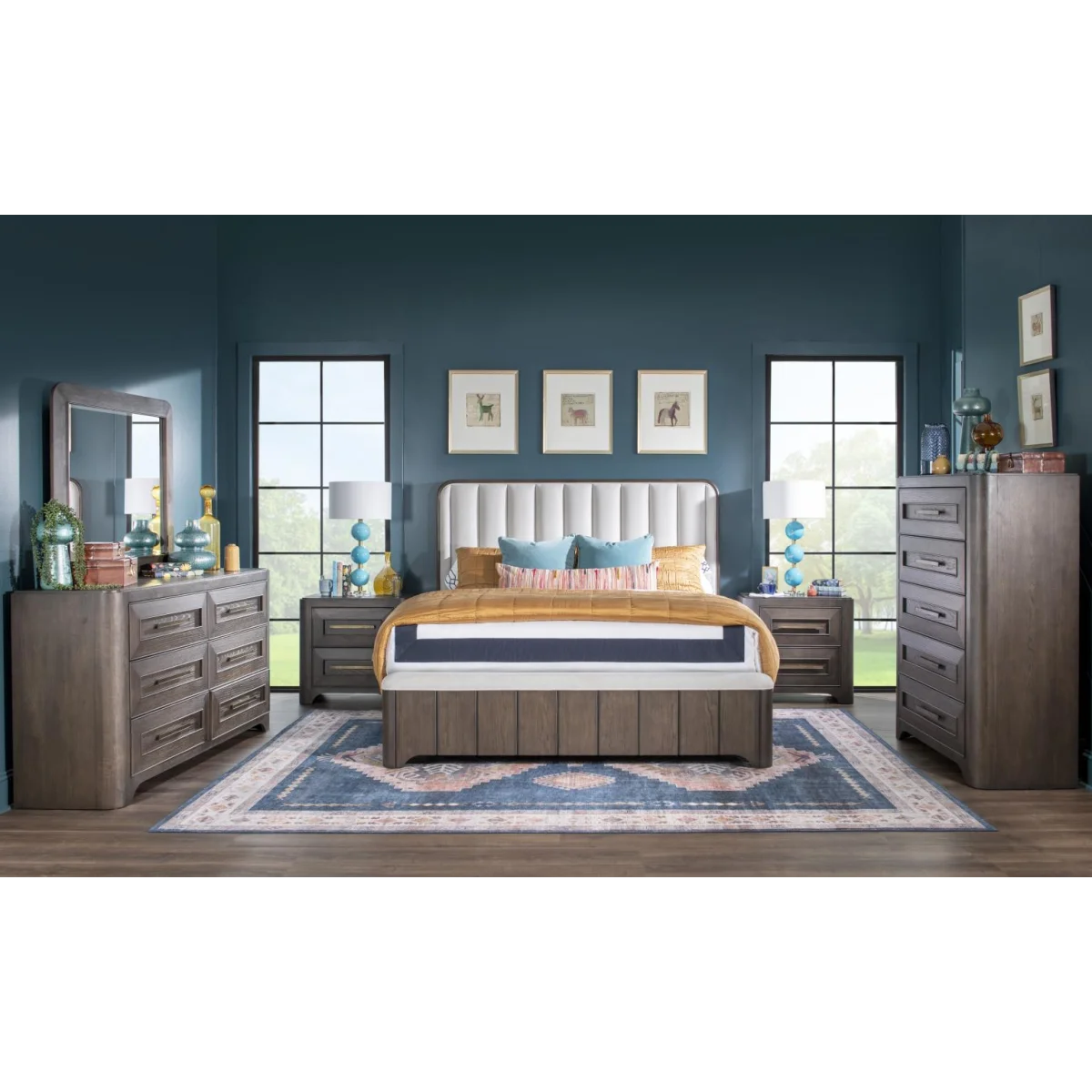 5 Drawer Chest Chests Brown 9