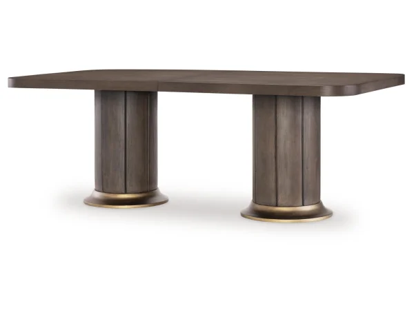 Complete Double Pedestal Dining Table Dining Tables Brown