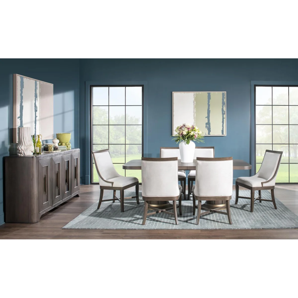 Complete Double Pedestal Dining Table Dining Tables Brown 10