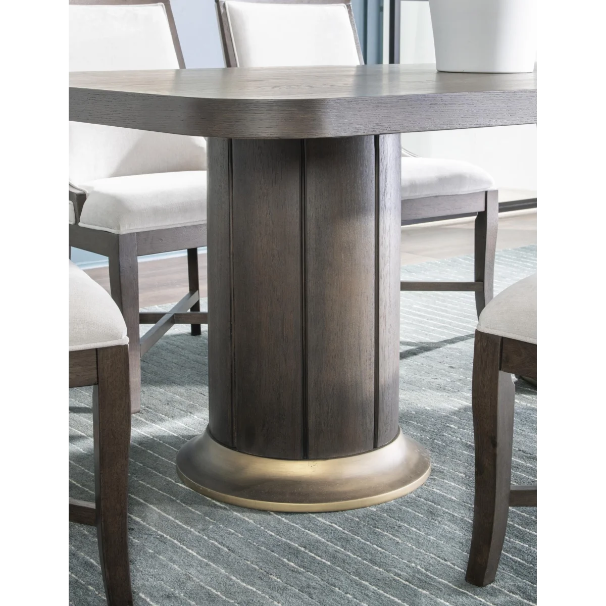 Complete Double Pedestal Dining Table Dining Tables Brown 12