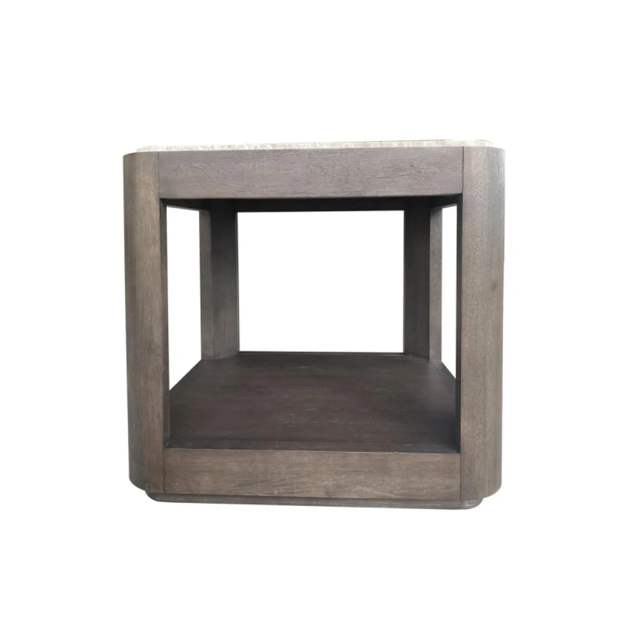 Rect End Table With Stone Top End tables Brown 6