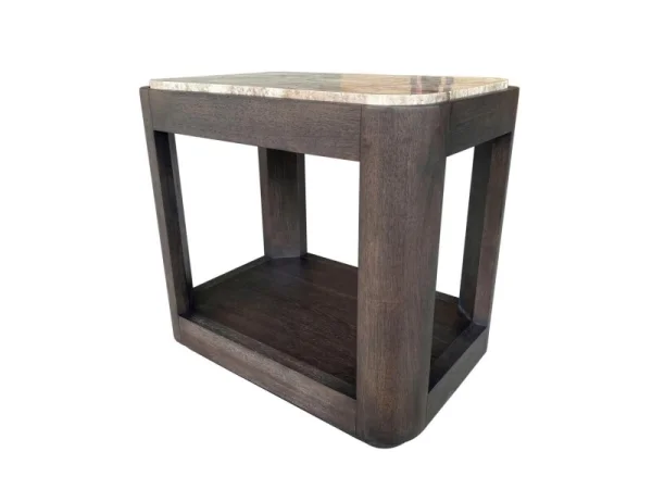 Chairside Table With Stone Top Chairside Tables Brown