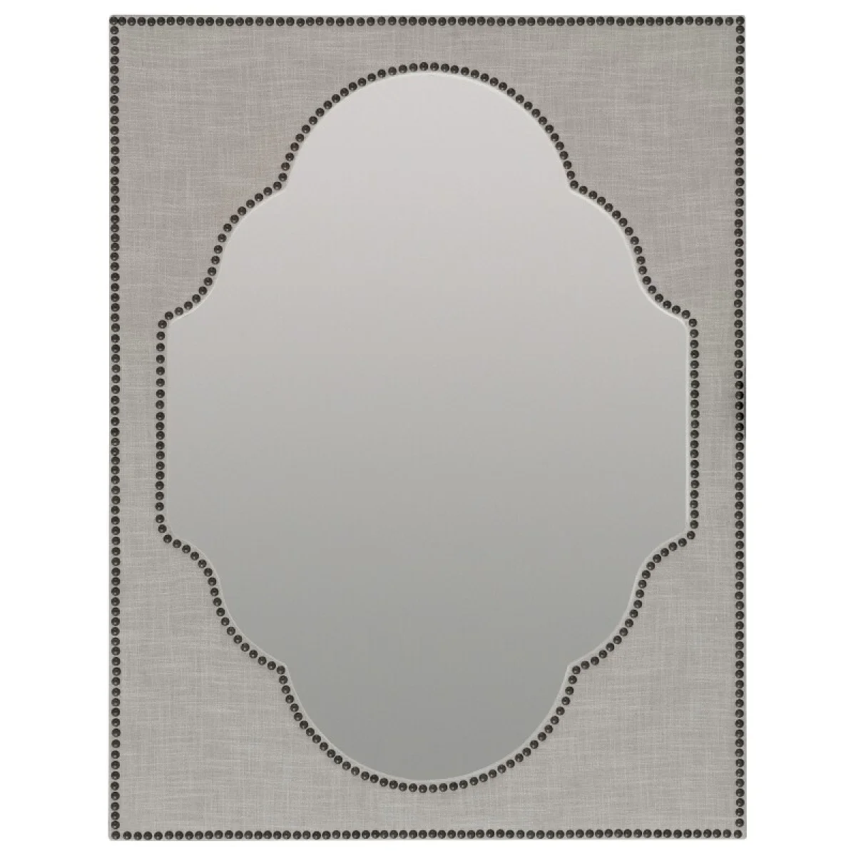 Boheme Nourmand Linen Wrapped Mirror Bedroom Mirrors Gray 4