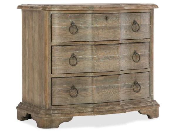 Boheme Bastogne Three-Drawer Nightstand Nightstands Brown