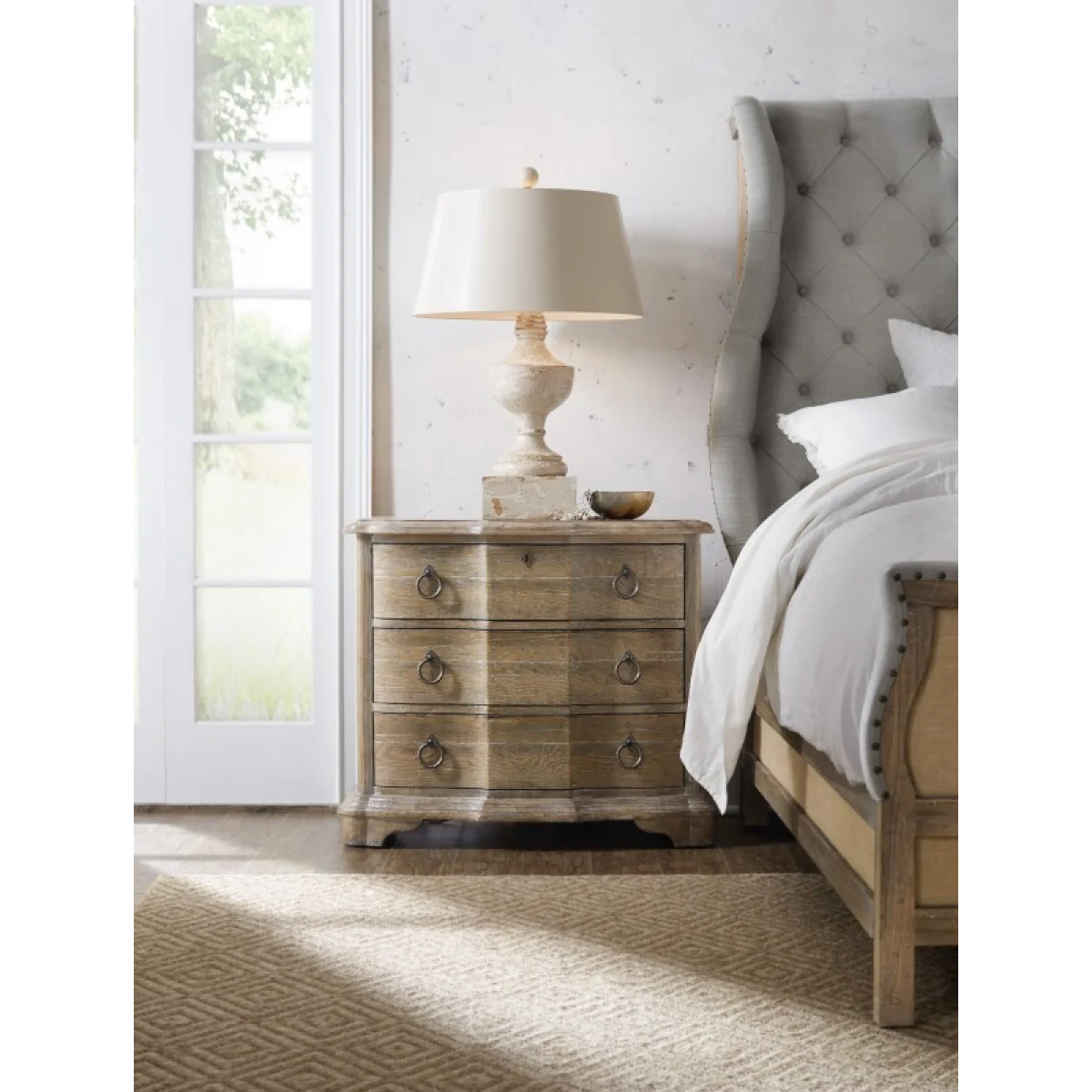 Boheme Bastogne Three-Drawer Nightstand Nightstands Brown 7