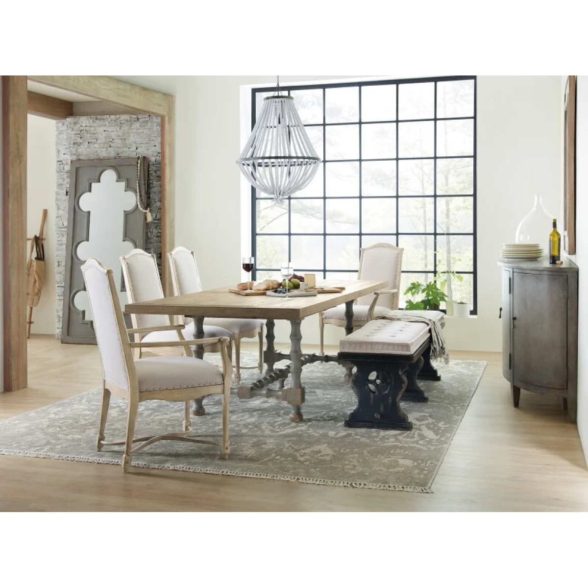 Ciao Bella Upholstered Back Arm Chair Chairs & Benches Beige 7