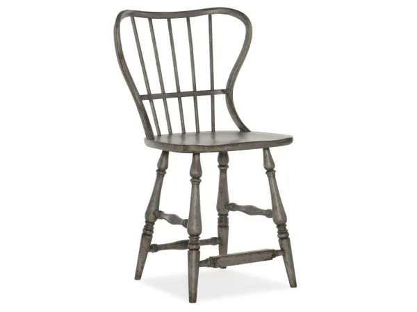 Ciao Bella Spindle Back Counter Stool-Speckled Gray Barstools Barstools 4