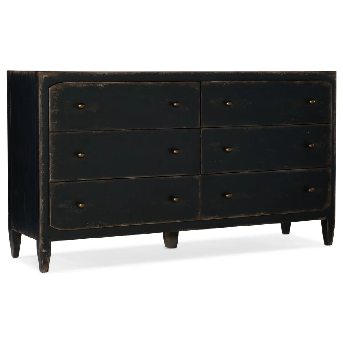 Ciao Bella Six-Drawer Dresser- Black Dressers black 4