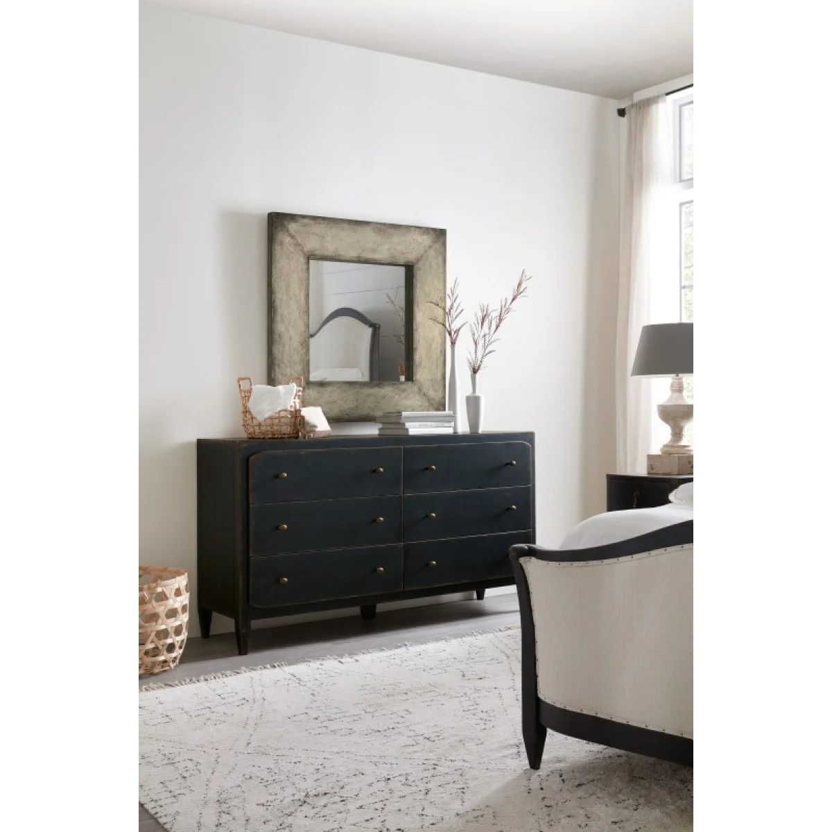 Ciao Bella Six-Drawer Dresser- Black Dressers black 7