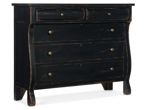 Ciao Bella Five-Drawer Bureau Dressers black