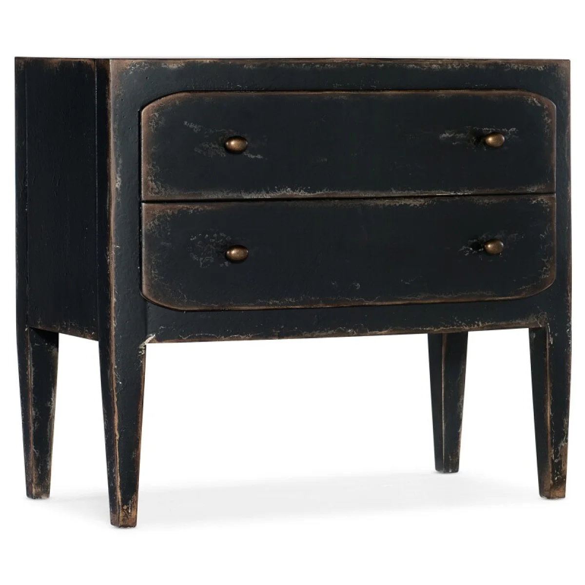 Ciao Bella Two-Drawer Nightstand- Black Nightstands black 4