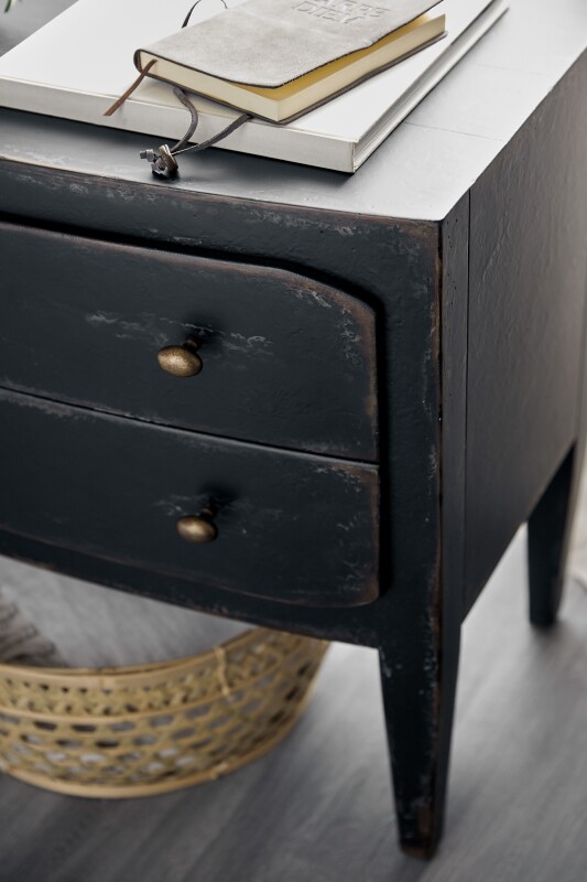Ciao Bella Two-Drawer Nightstand- Black Nightstands black 15 Ciao Bella Two-Drawer Nightstand- Black Nightstands black 15