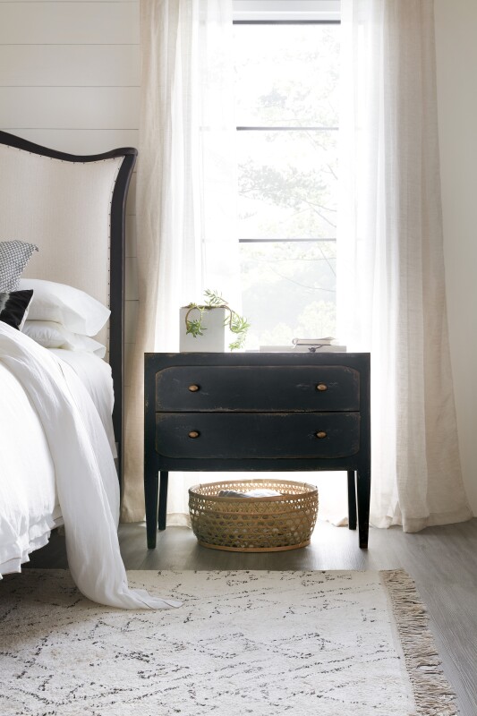 Ciao Bella Two-Drawer Nightstand- Black Nightstands black 18 Ciao Bella Two-Drawer Nightstand- Black Nightstands black 18