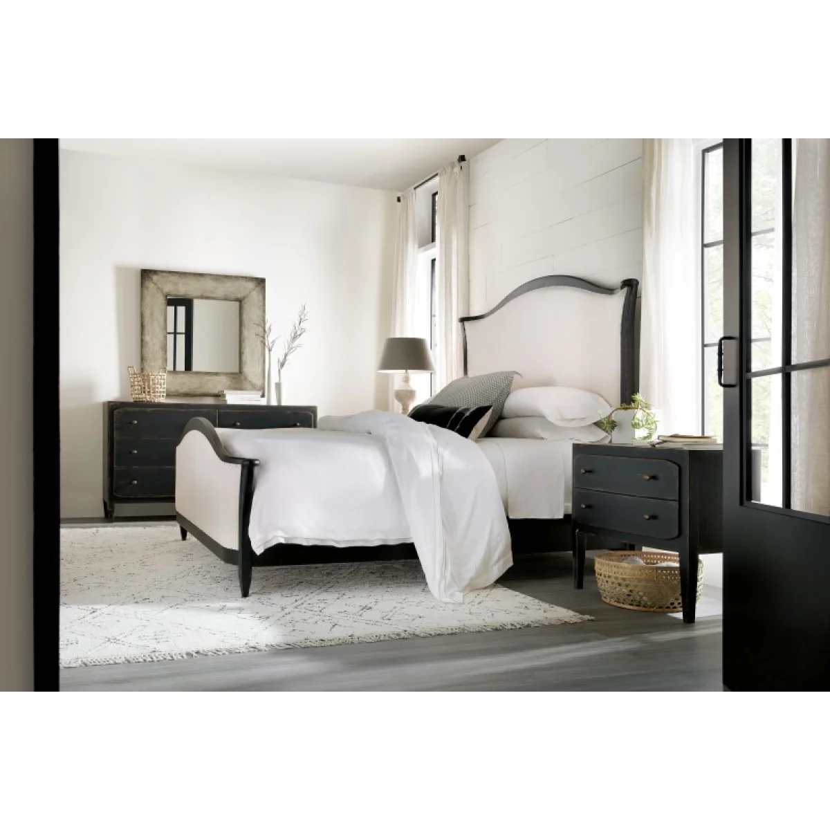 Bedroom Ciao Bella 6/0-6/6 Upholstered Footboard- Black Bed Parts Bed Parts 7