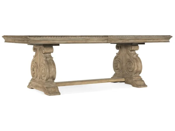 Castella Rectangle Dining Table with 2-20in Leaves Dining Tables Brown