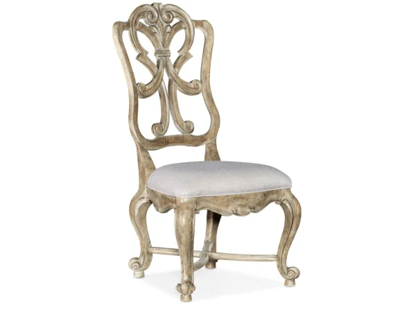 Castella Wood Back Side Chair Chairs & Benches Beige