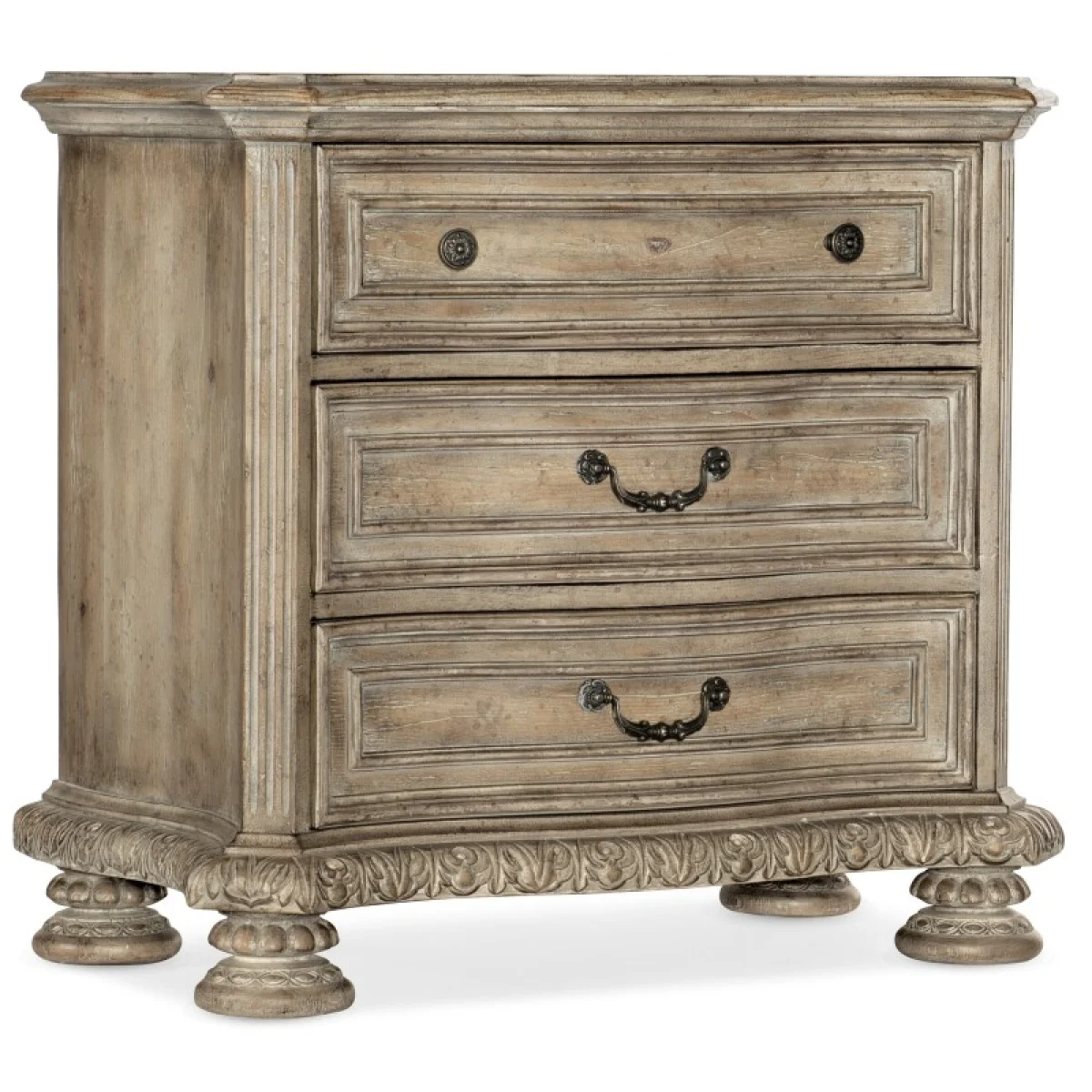 Castella Three Drawer Nightstand Nightstands Brown 4