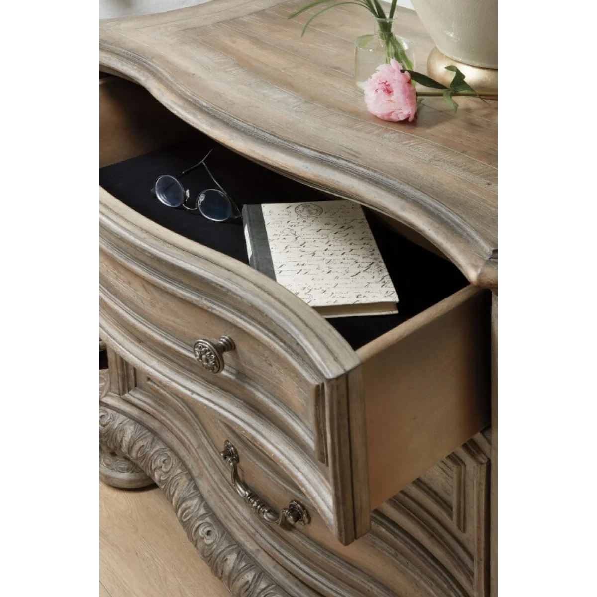 Castella Three Drawer Nightstand Nightstands Brown 7
