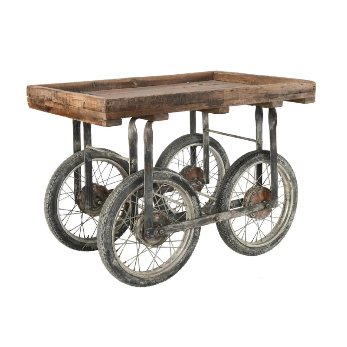 Wd Cart On Wheel Console Tables Brown 4