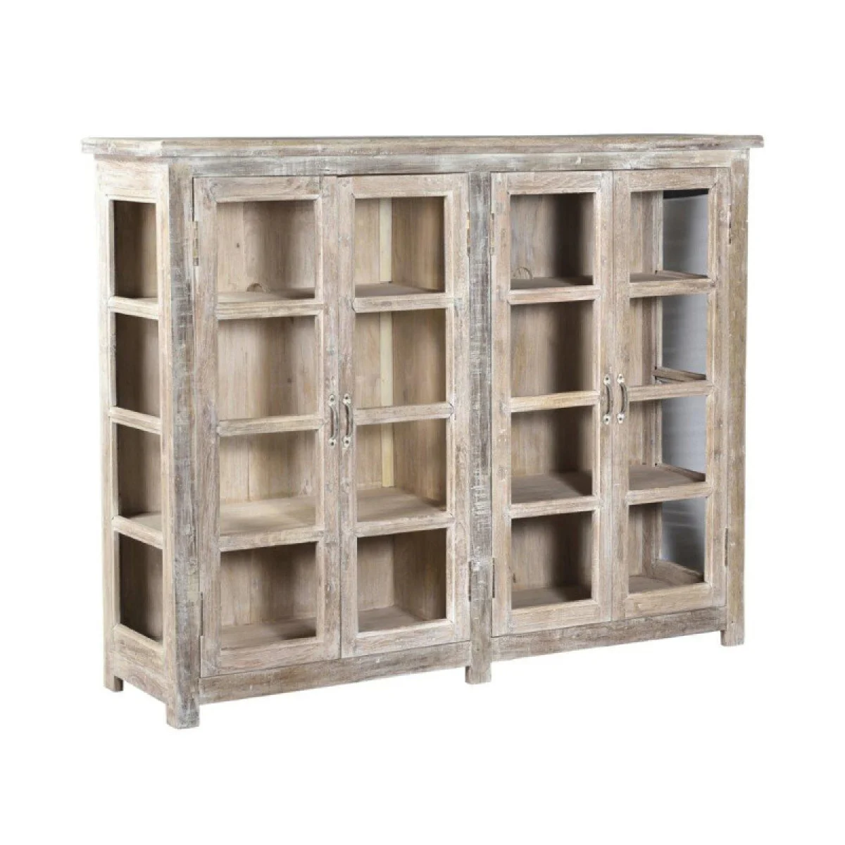Alta 4dr Glass Panel Storage Cabinet Accent Furniture Accent Furniture 4