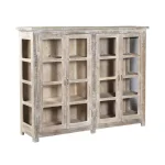 Alta 4dr Glass Panel Storage Cabinet Accent Furniture Accent Furniture 7