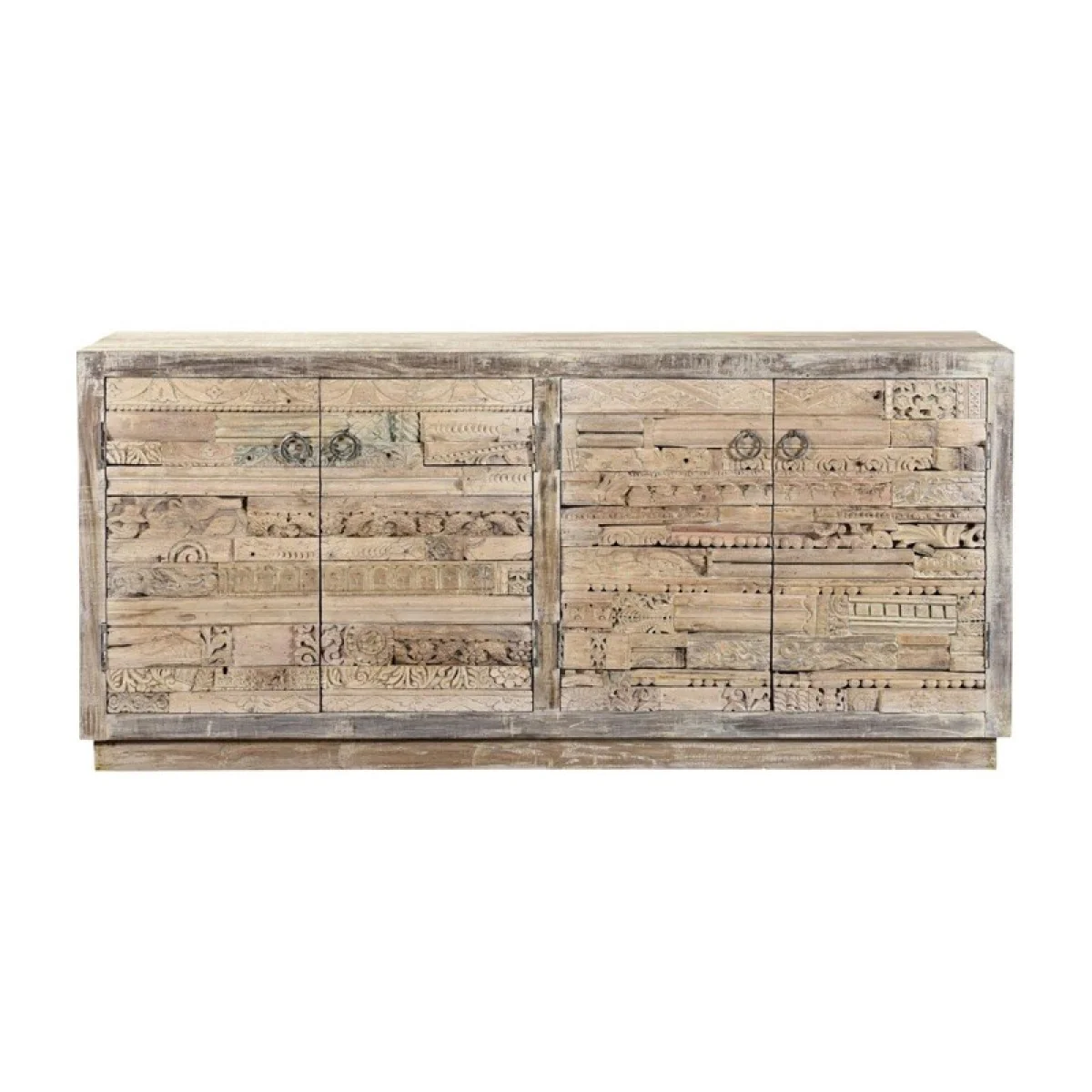 Alta Reclaimed Wood 4dr Cabinet Dining Storage Butterwood Blend 4