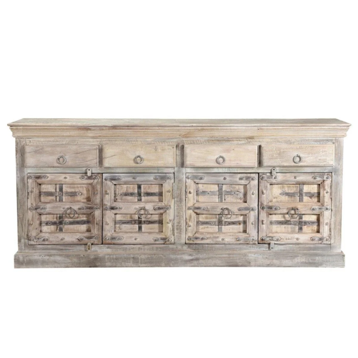 Alta 89in 4dr 4dwr Sideboard Bleached White Dining Storage Classic Home 6
