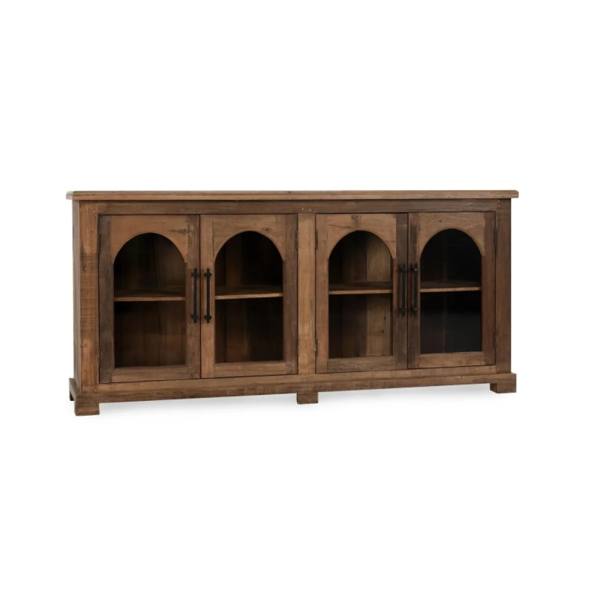 Zion Reclaimed Wood 4dr Cabinet Dining Storage Brown 4