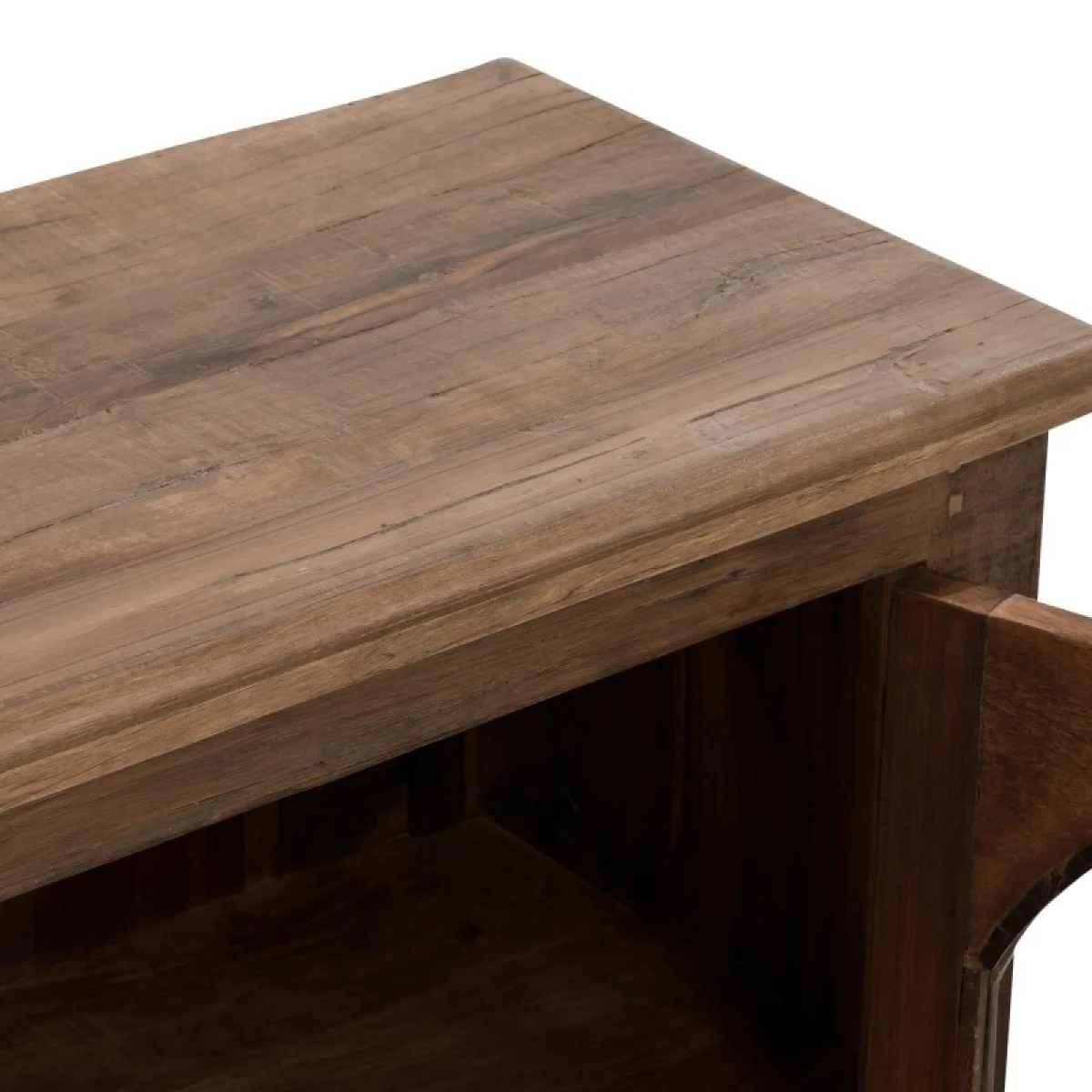 Zion Reclaimed Wood 4dr Cabinet Dining Storage Brown 13