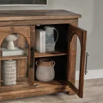 Zion Reclaimed Wood 4dr Cabinet Dining Storage Brown 27