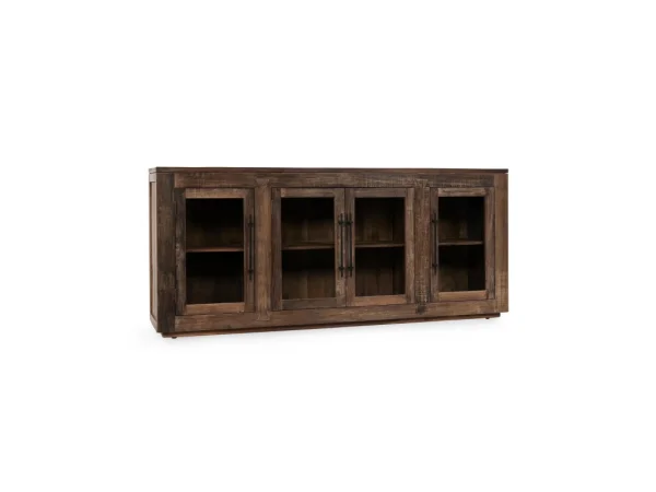 Zion Reclaimed Wood 4dr Cabinet Dining Storage Brown 29
