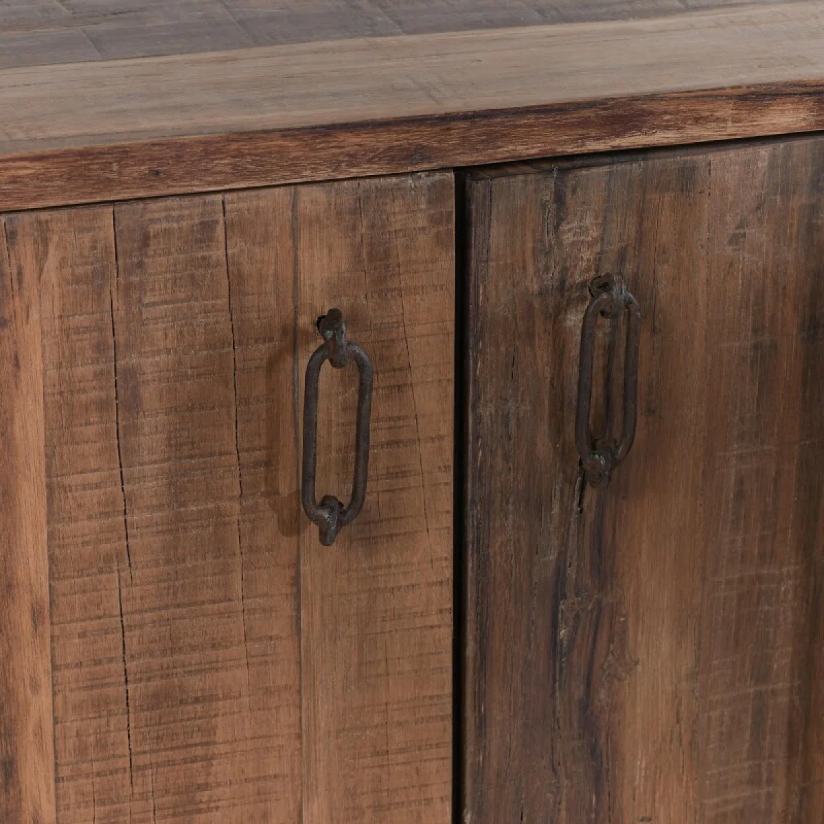 Cleo Reclaimed Wood 6dr Cabinet Dining Storage Brown 11