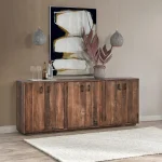 Cleo Reclaimed Wood 6dr Cabinet Dining Storage Brown 23