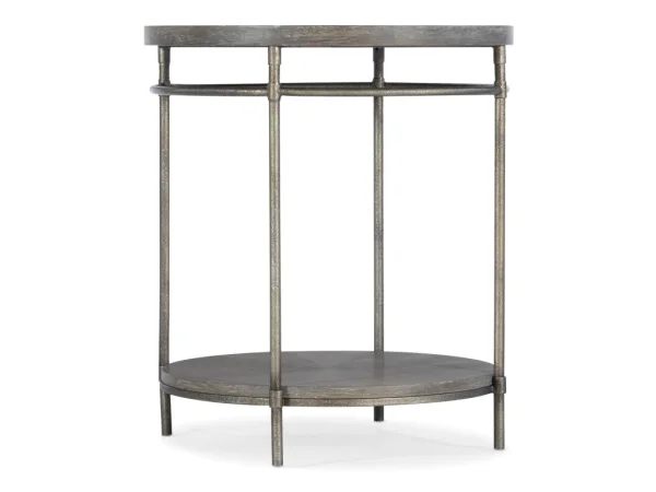 Commerce and Market Round End Table End tables Brown