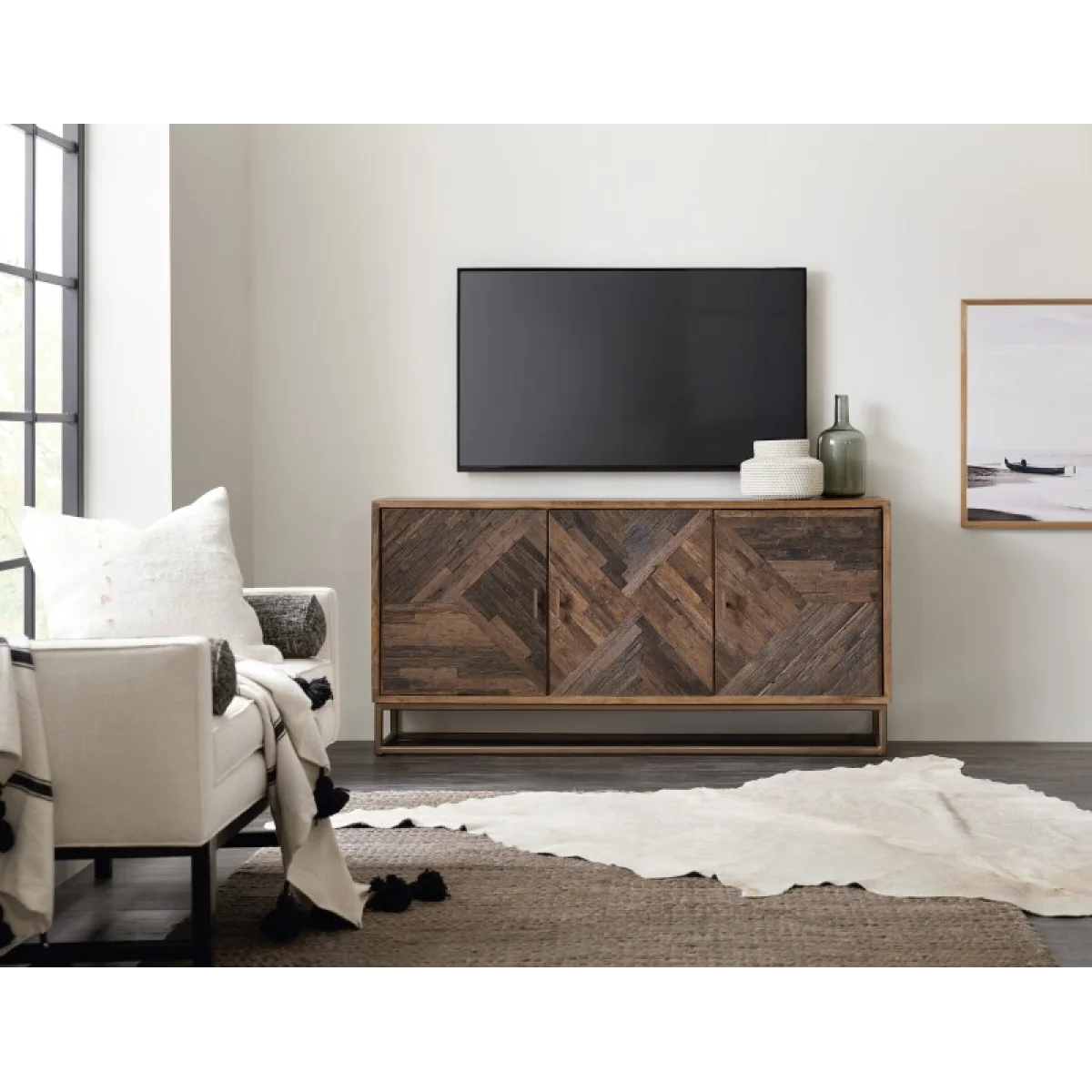 5905-55 Entertainment Console Entertainment Stands Brown 8