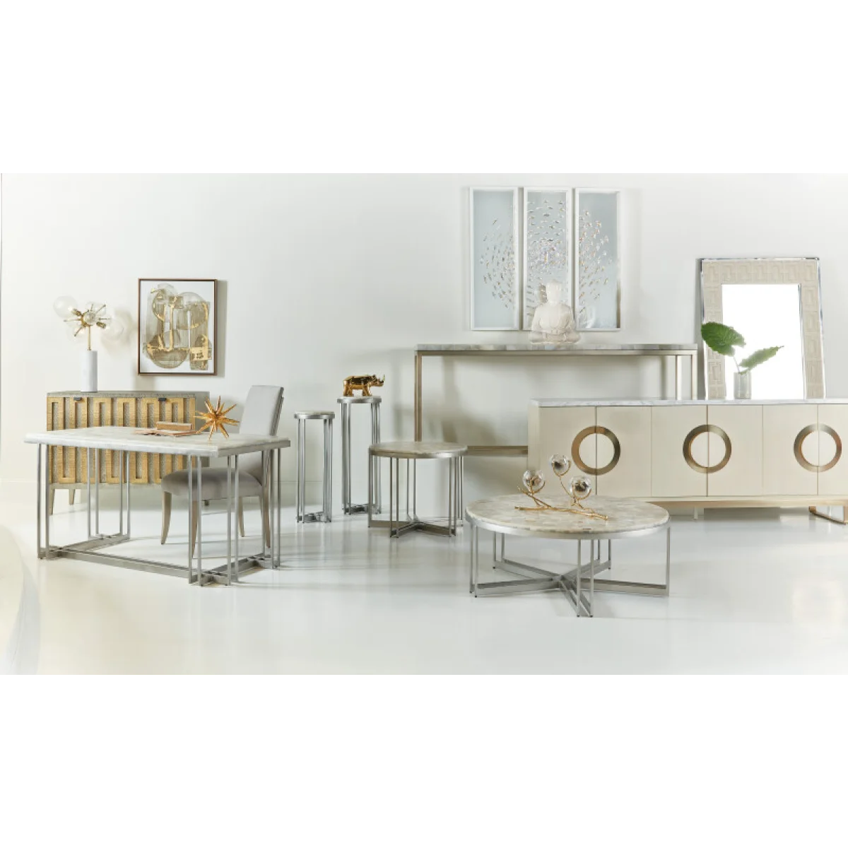 Melange Marin Round Cocktail Table Cocktail & Coffee Tables Cocktail & Coffee Tables 8
