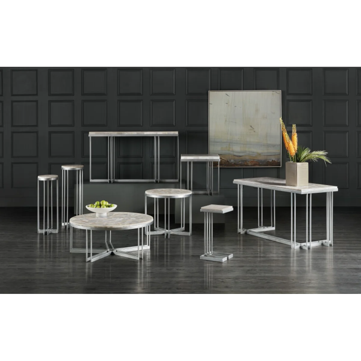 Melange Marin Round Cocktail Table Cocktail & Coffee Tables Cocktail & Coffee Tables 9