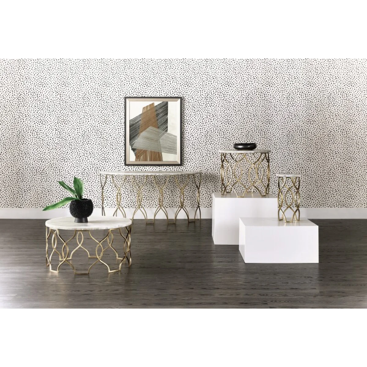 Melange Corrina Round Lamp Table End tables End Tables 8