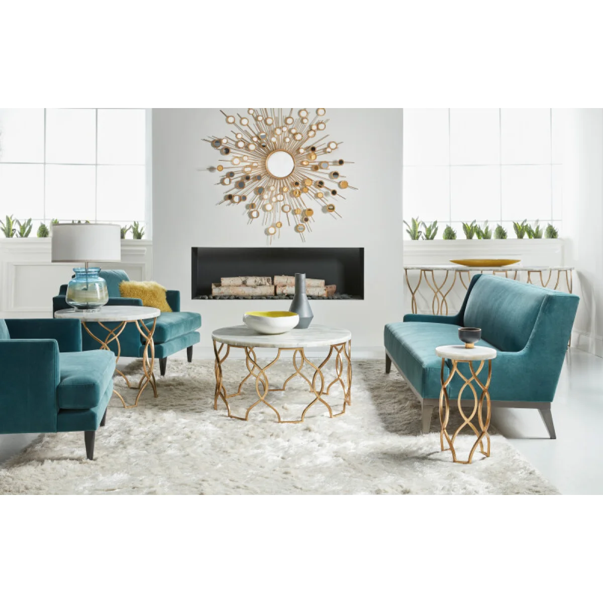 Melange Corrina Sofa Table Sofa Tables Gold 7