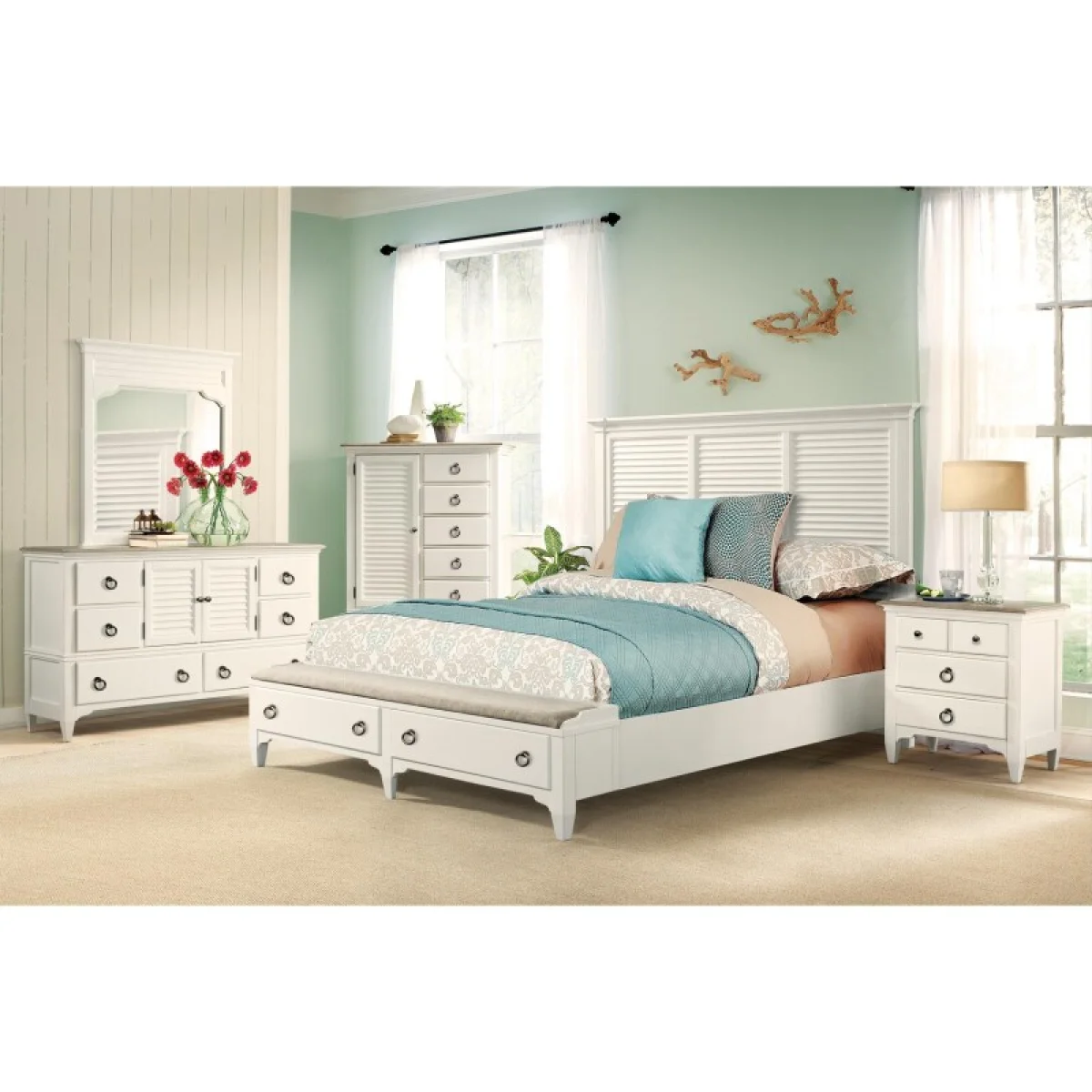 3-drawer Nightstand Nightstands Natural/paperwhite 11