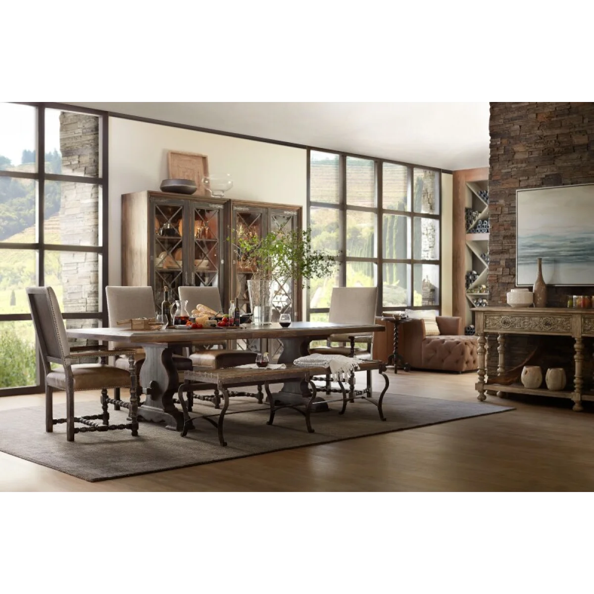 Hill Country Casual Dining Bandera Trestle Dining Table Base Dining Table Bases Brown 6
