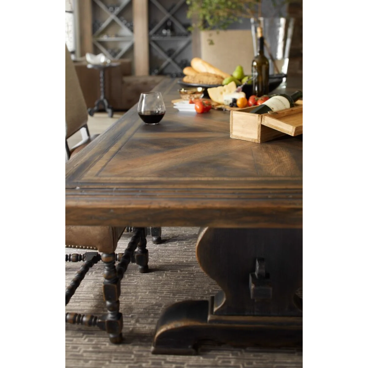 Hill Country Casual Dining Bandera Trestle Dining Table Base Dining Table Bases Brown 13