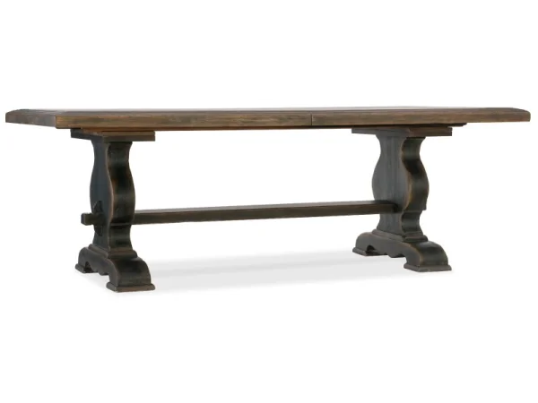 Hill Country Bandera 86in Table with 2-18in Leaves Dining Tables Brown