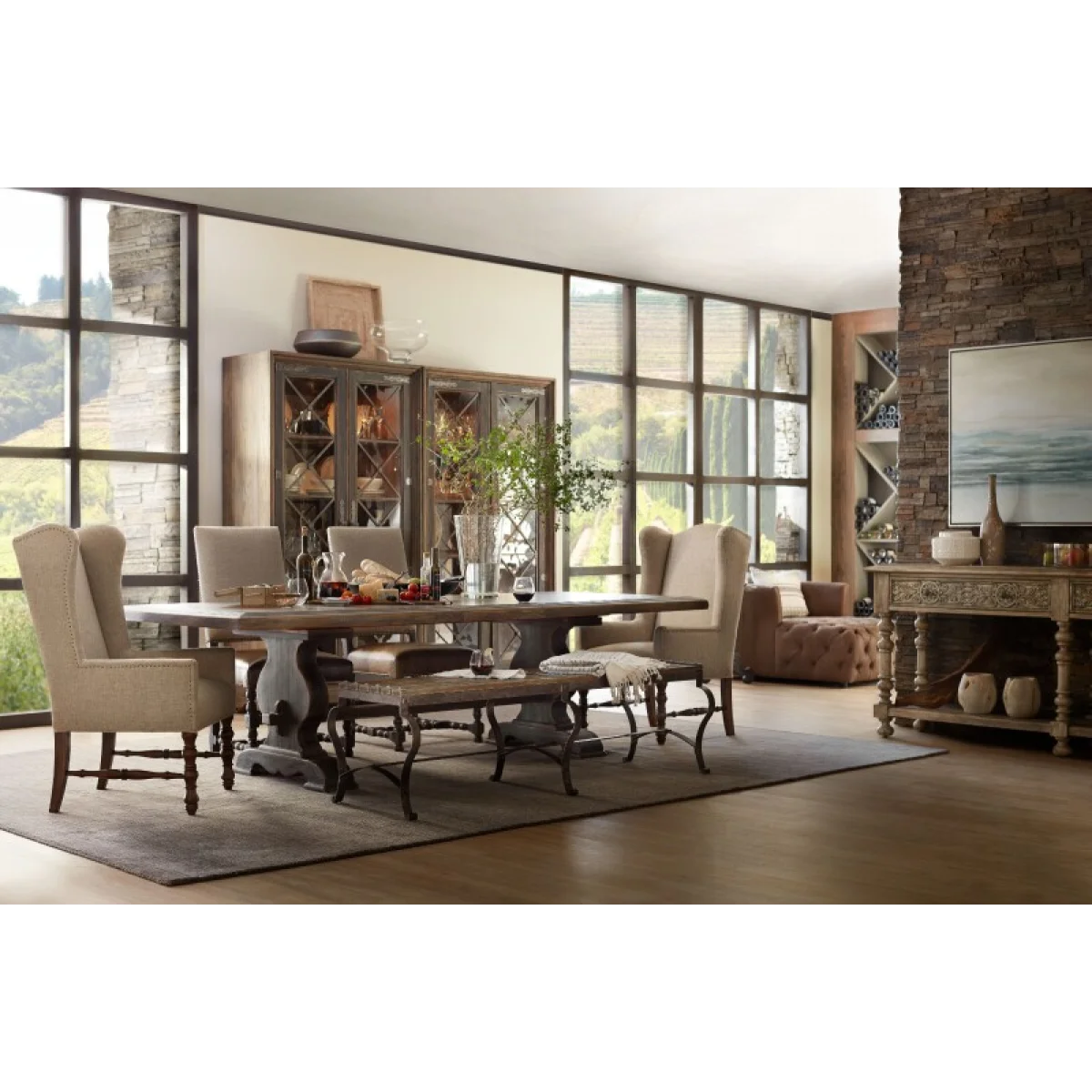 Hill Country Casual Dining Bandera 86in Table Top w/2-18in Leaves Dining Table Tops Brown 8