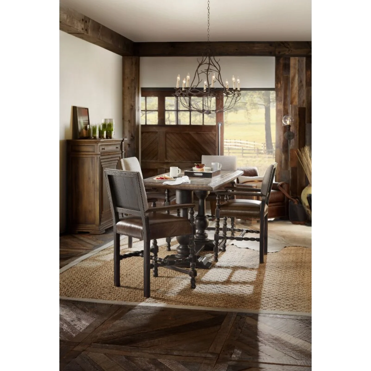 Hill Country Casual Dining Balcones 60in Friendship Table Base Dining Table Bases Brown 7